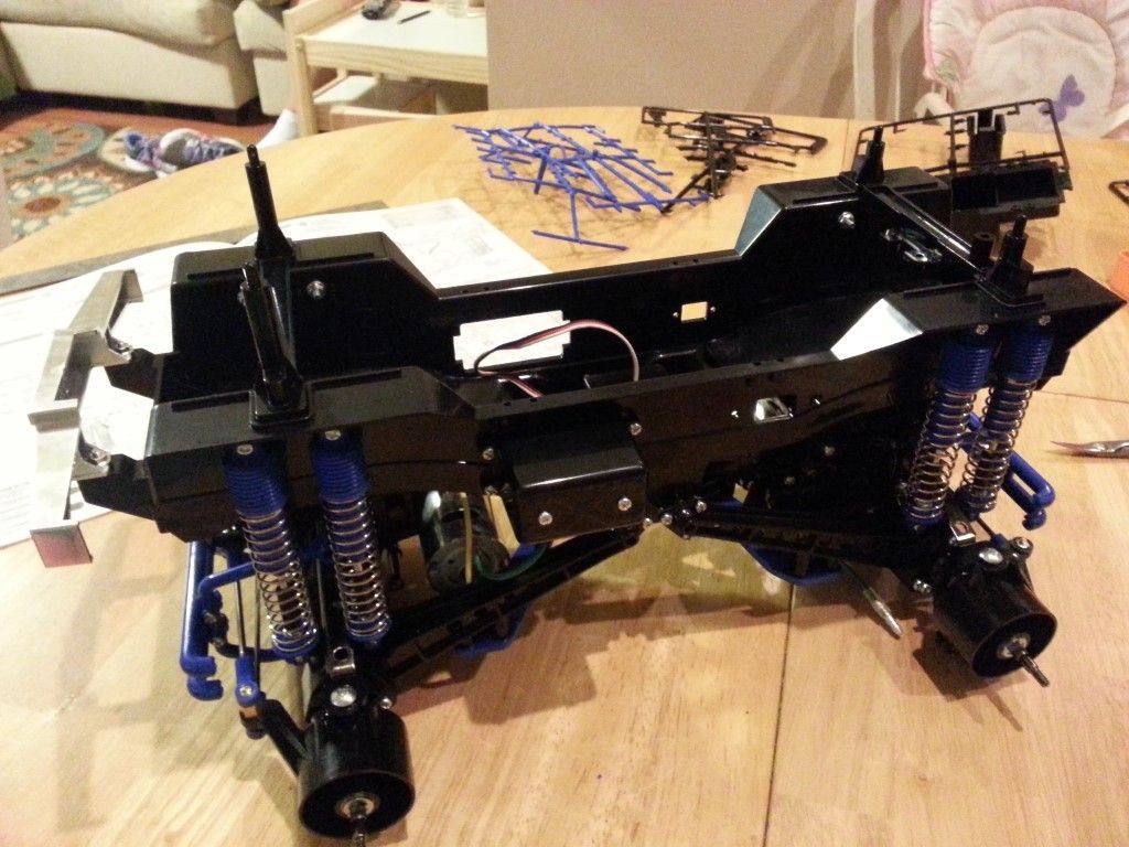 Shocks attached to chassis